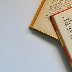 close shot of book page