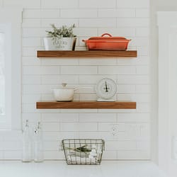 brown wooden rack